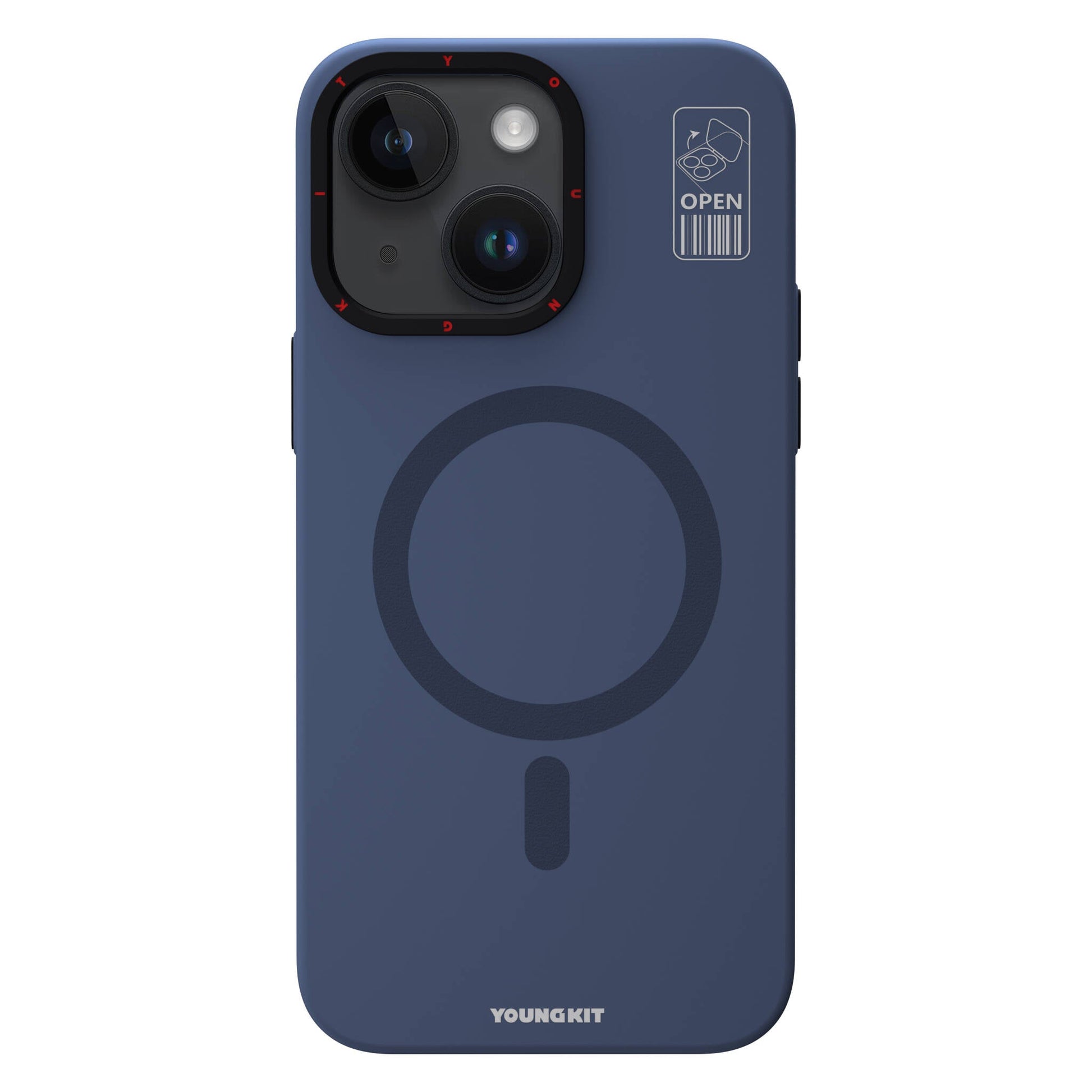 Apple iPhone 15 Kılıf M-safe Şarj Özellikli Standlı YoungKit Hermit Bracket Serisi Kapak - Görsel 2