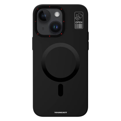 Apple iPhone 15 Kılıf M-safe Şarj Özellikli Standlı YoungKit Hermit Bracket Serisi Kapak - Görsel 3