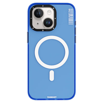 Apple iPhone 15 Kılıf M-safe Şarj Özellikli YoungKit Crystal Color Serisi Kapak - Görsel 3