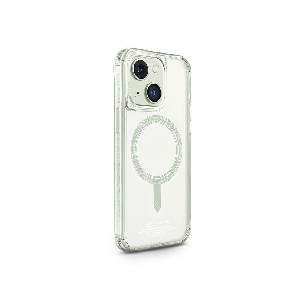Apple iPhone 15 Kılıf SkinArma Şeffaf Airbag Tasarımlı M-safe Şarj Özellikli Saido Kapak - Görsel 4