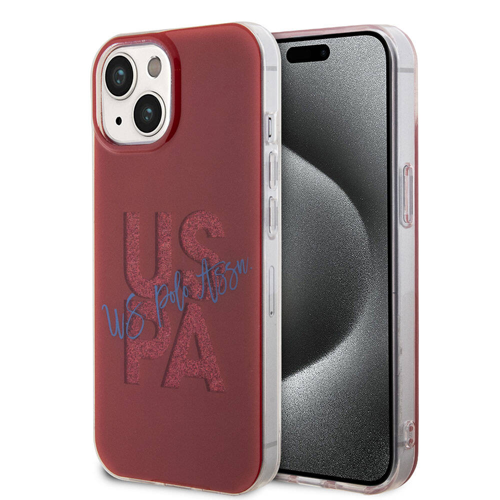 Apple iPhone 15 Kılıf U.S. Polo Assn. Orjinal Lisanslı Simli Parlak Alfabe Tasarım Kapak - Görsel 4