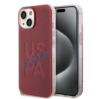 Apple iPhone 15 Kılıf U.S. Polo Assn. Orjinal Lisanslı Simli Parlak Alfabe Tasarım Kapak - Görsel 4