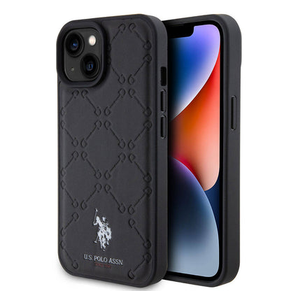 Apple iPhone 15 Kılıf U.S. Polo Assn. Orjinal Lisanslı HS Desenli Baskı Logolu Suni Deri Kapak - Görsel 2