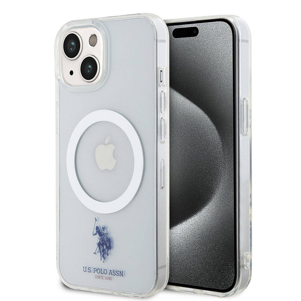 Apple iPhone 15 Kılıf U.S. Polo Assn. Orjinal Lisanslı M-safe Şarj Özellikli Transparan Tasarım Kapak - Görsel 2