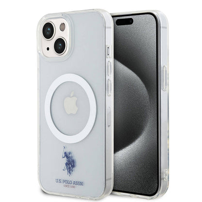 Apple iPhone 15 Kılıf U.S. Polo Assn. Orjinal Lisanslı M-safe Şarj Özellikli Transparan Tasarım Kapak - Görsel 2