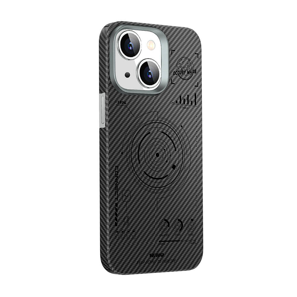 Apple iPhone 15 Kılıf Wiwu HHX-016 Karbon Fiber 600D Mars Kevlar Kapak - Görsel 2