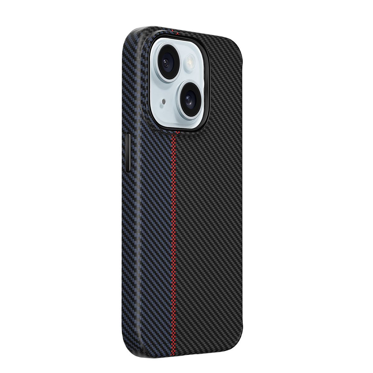 Apple iPhone 15 Kılıf Wiwu LCC-107 Karbon Fiber M-safe Şarj Özellikli Kamera Korumalı Kabon Kapak - Görsel 2