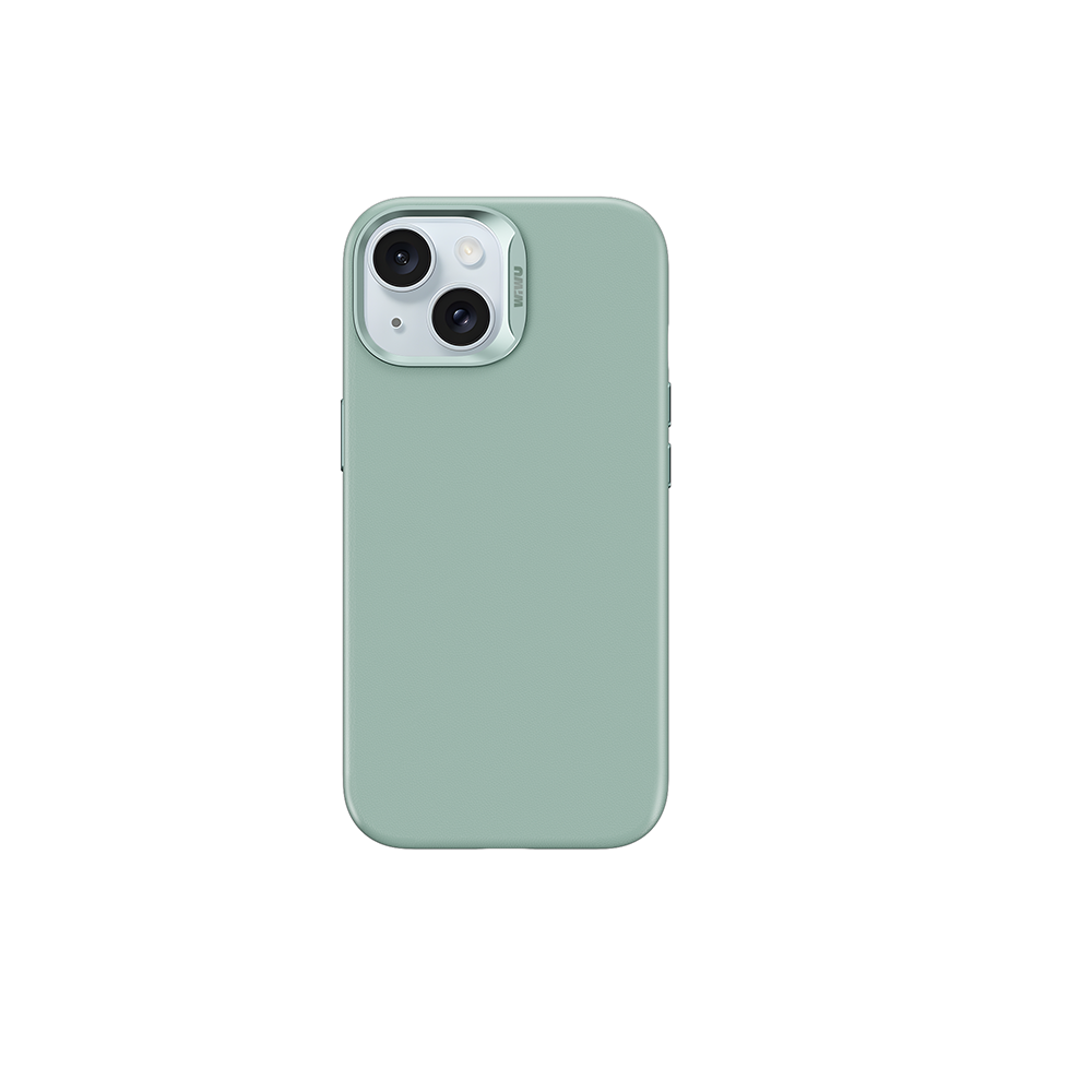 Apple iPhone 15 Kılıf Wiwu SP-019 M-safe Şarj Özellikli Vegan Leather Deri Kapak - Görsel 3