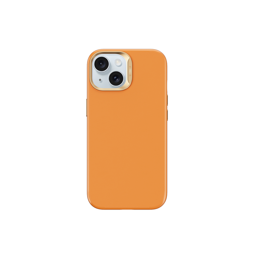 Apple iPhone 15 Kılıf Wiwu SP-019 M-safe Şarj Özellikli Vegan Leather Deri Kapak - Görsel 5