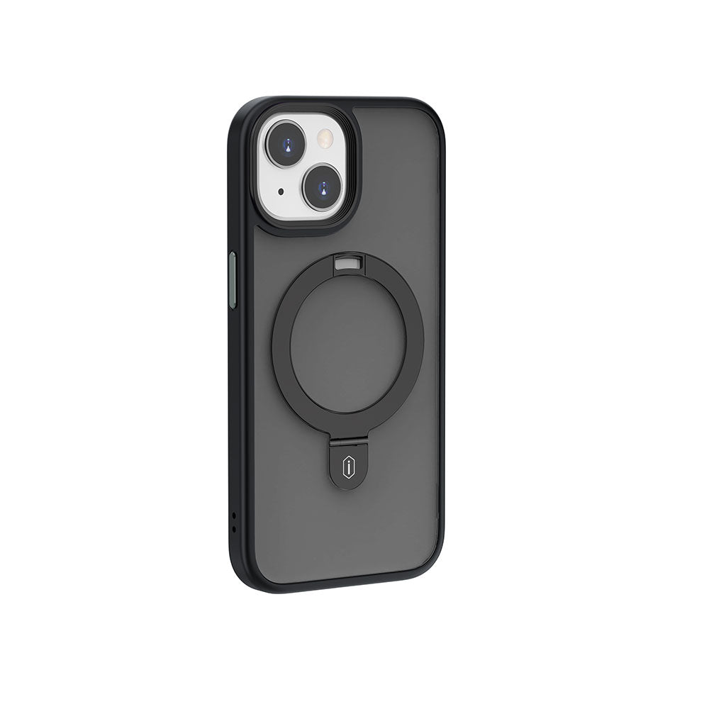 Apple iPhone 15 Kılıf Wiwu ZMM-010 M-safe Şarj Özellikli Mat Arka Yüzey Standlı Kapak - Görsel 2