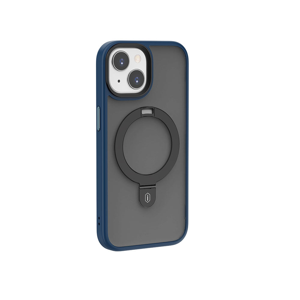 Apple iPhone 15 Kılıf Wiwu ZMM-010 M-safe Şarj Özellikli Mat Arka Yüzey Standlı Kapak - Görsel 3