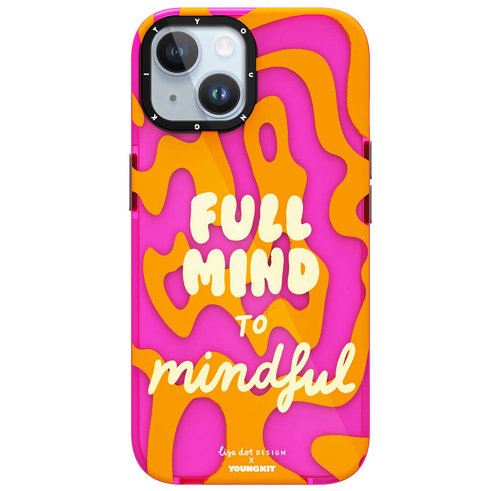 Apple iPhone 15 Kılıf Yazı Desenli Youngkit Mindfulness Serisi Kapak - Görsel 3