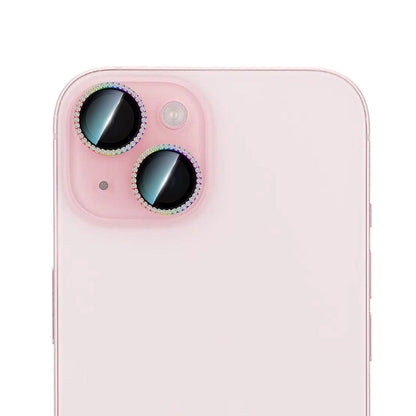 Apple iPhone 15 Plus CaseWorld Alloy Sparkling Diamond Serisi Taşlı Lens Koruyucu - Görsel 2