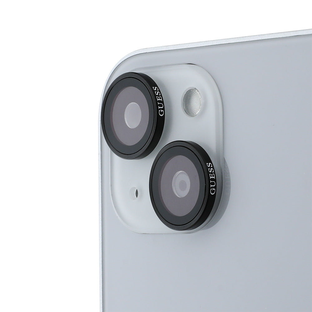 Apple iPhone 15 Plus Guess Orjinal Lisanslı Metal Kamera Lens Koruyucu - Görsel 2