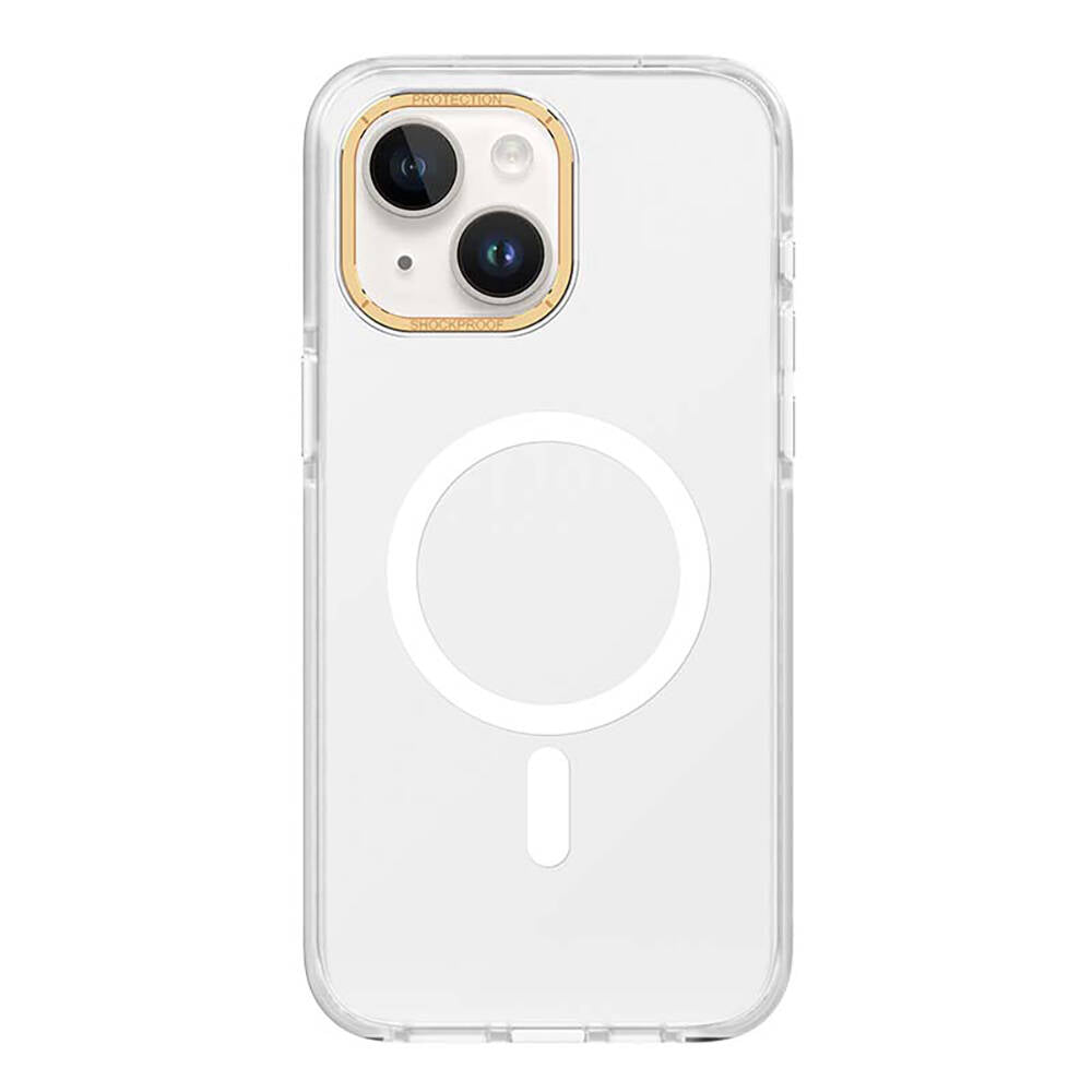 Apple iPhone 15 Plus Kılıf M-safe Şarj Özellikli Cam Arka Yüzey Recci Michelin Serisi Kapak - Görsel 3