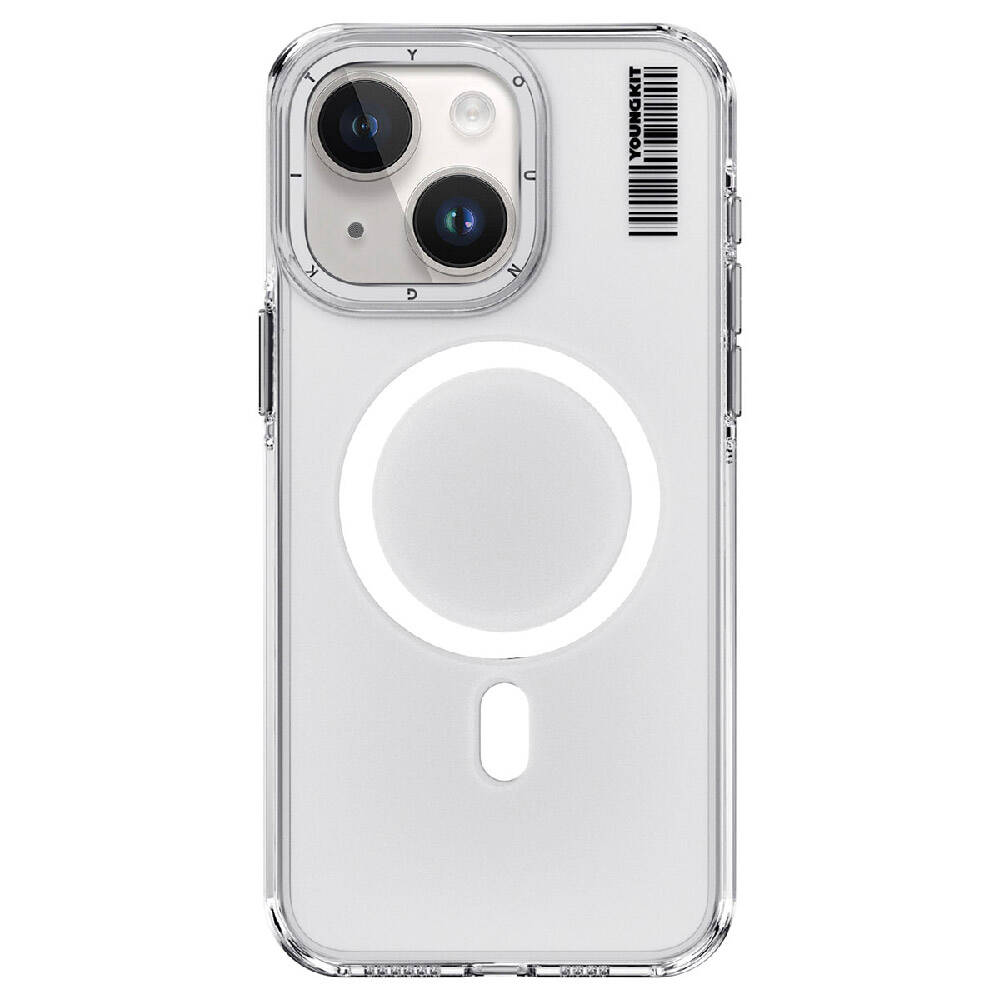 Apple iPhone 15 Plus Kılıf M-safe Şarj Özellikli Şeffaf Youngkit Crystal Shield Serisi Kapak - Görsel 3