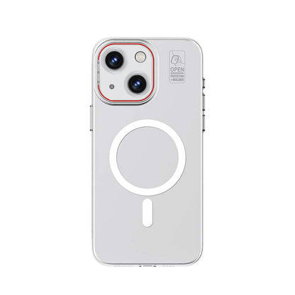 Apple iPhone 15 Plus Kılıf M-safe Şarj Özellikli Standlı Metal Kamera Çerçeveli Mat Recci Glaze Serisi Kapak - Görsel 3