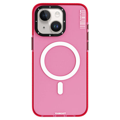 Apple iPhone 15 Plus Kılıf M-safe Şarj Özellikli YoungKit Crystal Color Serisi Kapak - Görsel 2