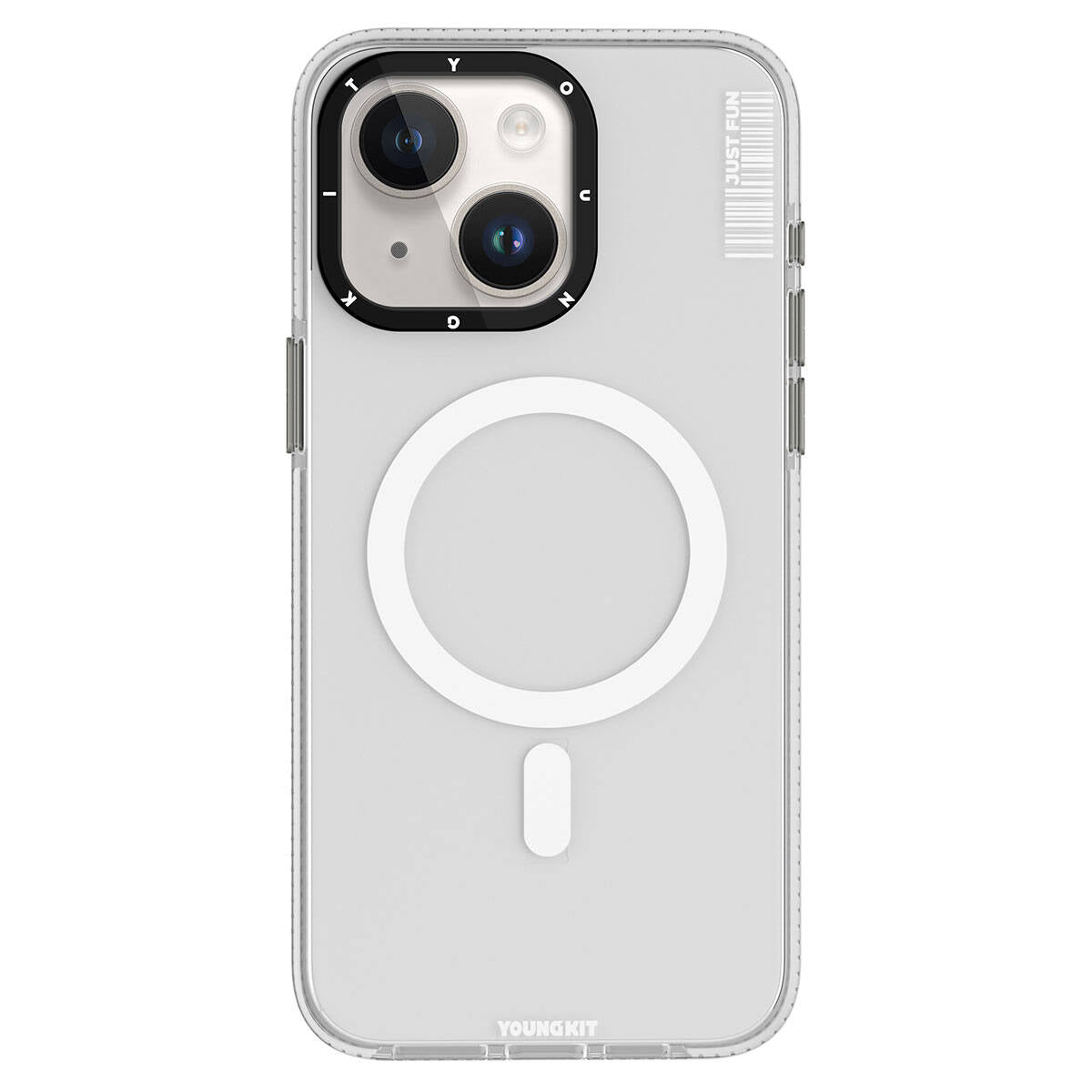 Apple iPhone 15 Plus Kılıf M-safe Şarj Özellikli YoungKit Crystal Color Serisi Kapak - Görsel 3