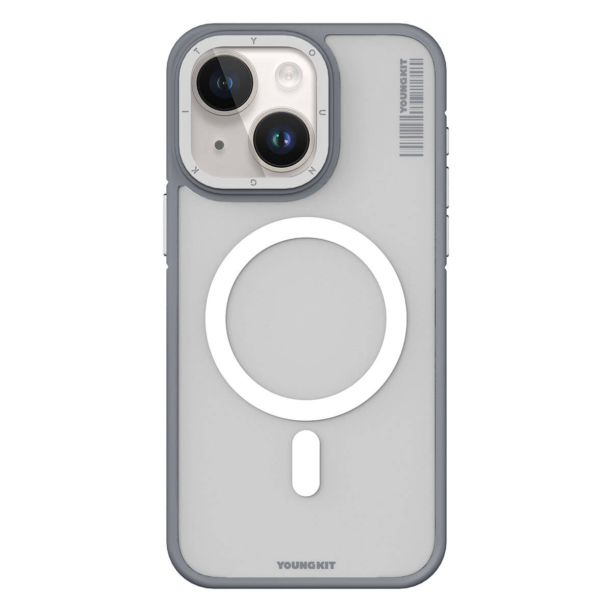 Apple iPhone 15 Plus Kılıf M-safe Şarj Özellikli Youngkit Rock Sand Serisi Kapak - Görsel 4