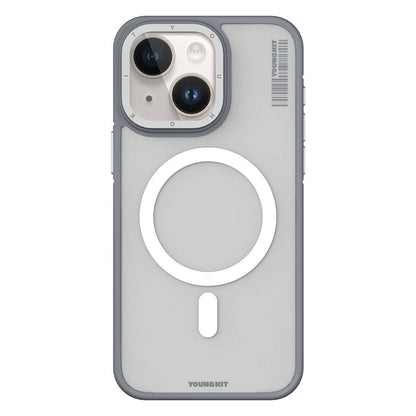 Apple iPhone 15 Plus Kılıf M-safe Şarj Özellikli Youngkit Rock Sand Serisi Kapak - Görsel 4
