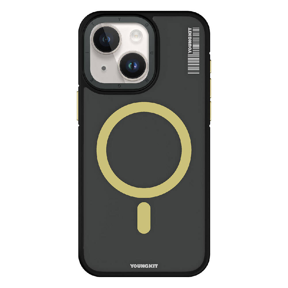 Apple iPhone 15 Plus Kılıf M-safe Şarj Özellikli Youngkit Rock Sand Serisi Kapak - Görsel 5