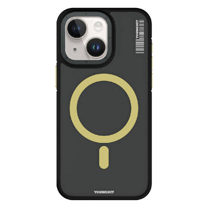 Apple iPhone 15 Plus Kılıf M-safe Şarj Özellikli Youngkit Rock Sand Serisi Kapak - Görsel 5
