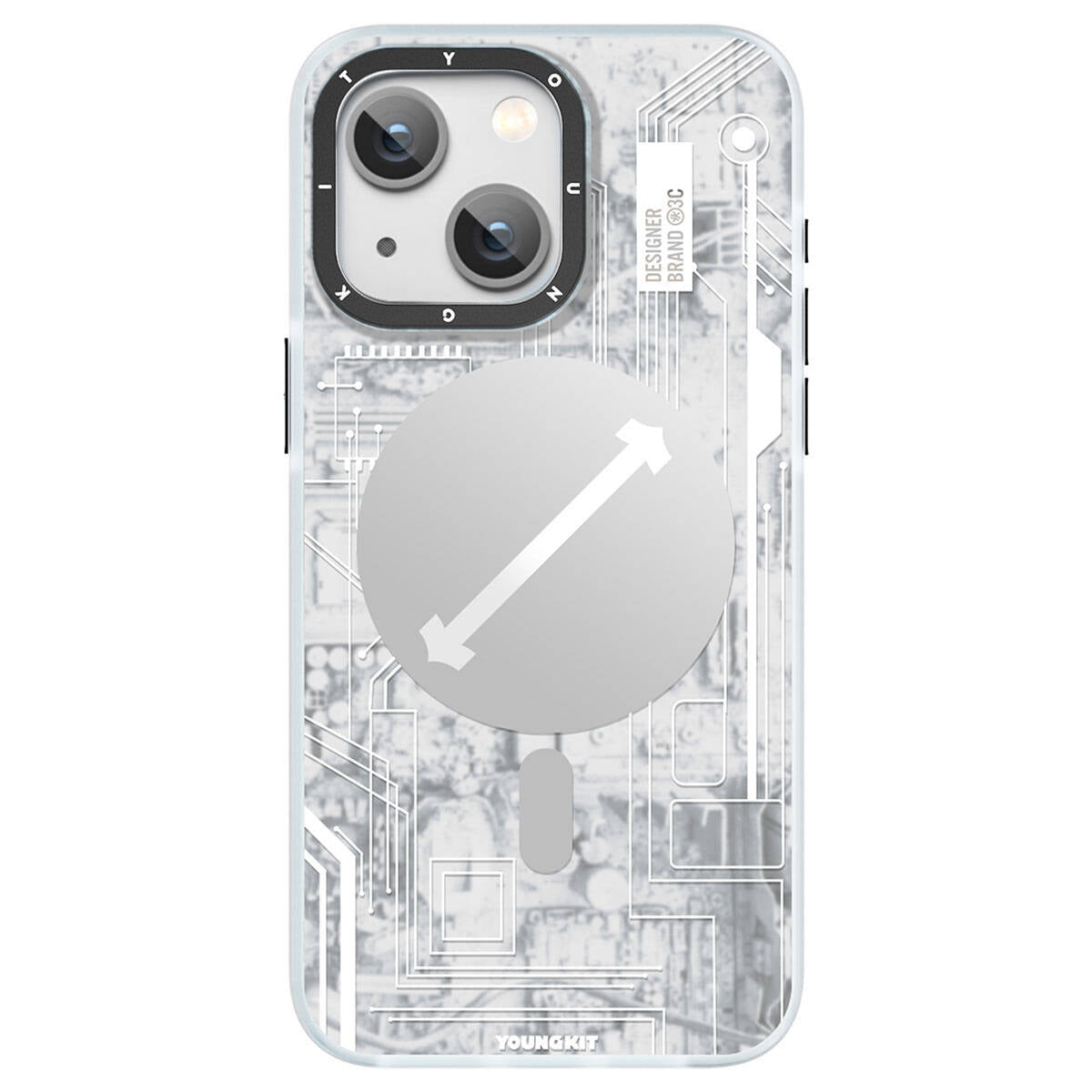 Apple iPhone 15 Plus Kılıf M-safe Şarj Özellikli YoungKit Technology Serisi Kapak - Görsel 2