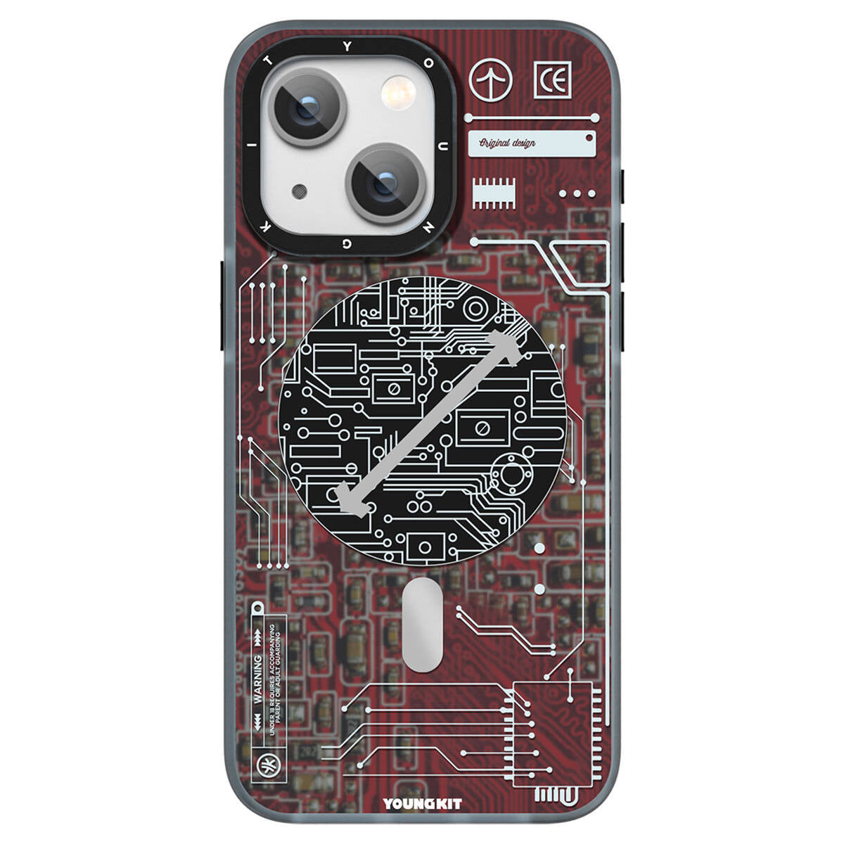 Apple iPhone 15 Plus Kılıf M-safe Şarj Özellikli YoungKit Technology Serisi Kapak - Görsel 4