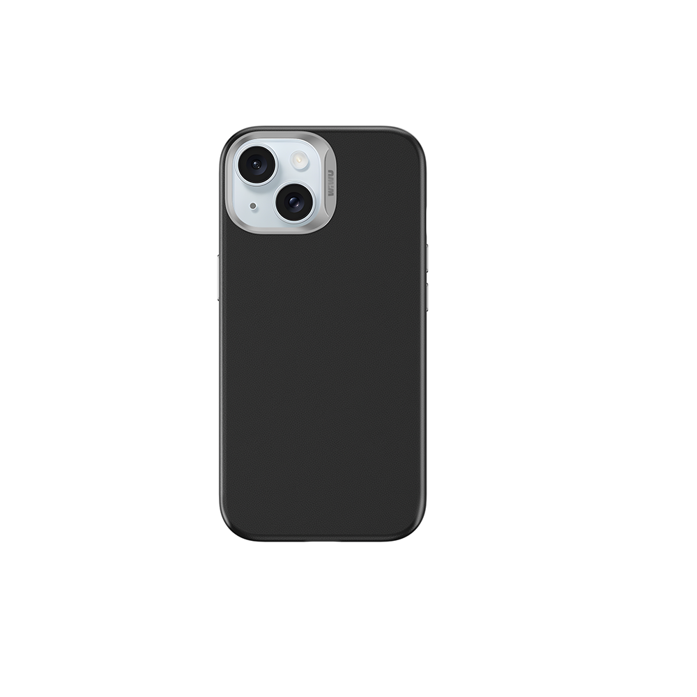 Apple iPhone 15 Plus Kılıf Wiwu SP-019 M-safe Şarj Özellikli Vegan Leather Deri Kapak - Görsel 4