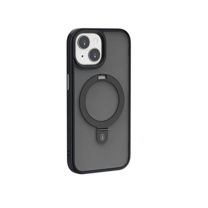 Apple iPhone 15 Plus Kılıf Wiwu ZMM-010 M-safe Şarj Özellikli Mat Arka Yüzey Standlı Kapak - Görsel 2