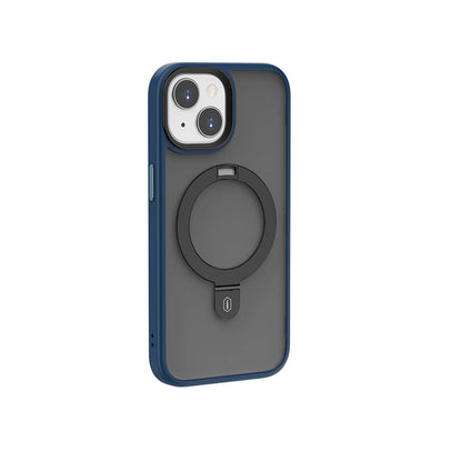 Apple iPhone 15 Plus Kılıf Wiwu ZMM-010 M-safe Şarj Özellikli Mat Arka Yüzey Standlı Kapak - Görsel 3