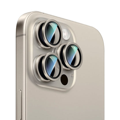 Apple iPhone 15 Pro Max CaseWorld Alloy Serisi Oleofobik Anti Reflective Kamera Lens Koruyucu