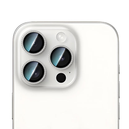 Apple iPhone 15 Pro CaseWorld Alloy Sparkling Diamond Serisi Taşlı Lens Koruyucu - Görsel 2