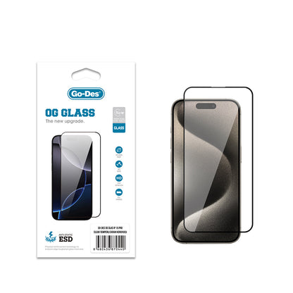 Apple iPhone 15 Pro Go Des OG Glass Antistatik Temperli Cam Ekran Koruyucu - Görsel 2