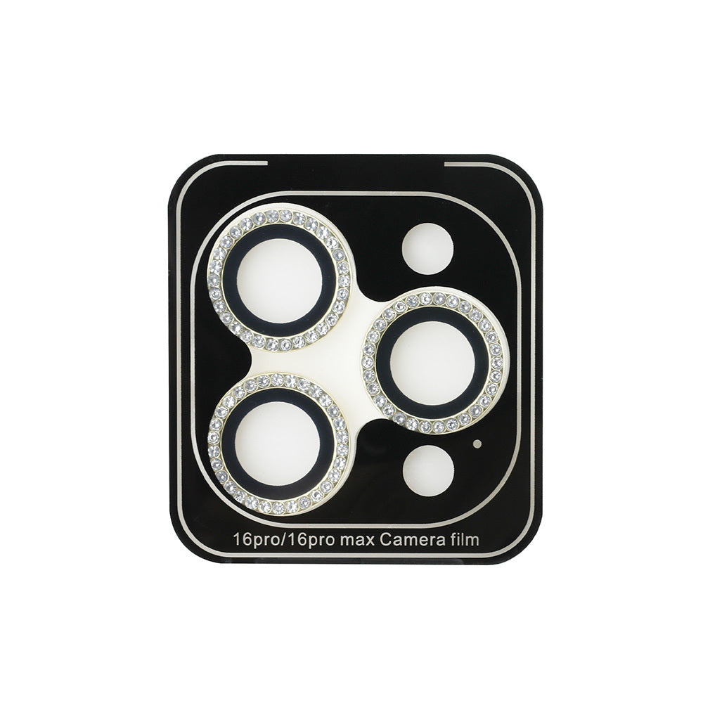 Apple iPhone 15 Pro Guess Orjinal Lisanslı Rhinestone Taşlı Lens Koruyucu - Görsel 3