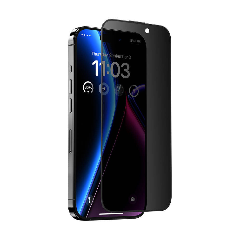Apple iPhone 15 Pro Hidrofobik Ve Oleofobik Özellikli Benks Privacy Air Shield Ekran Koruyucu 10'lu Paket - Görsel 2