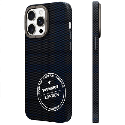 Apple iPhone 15 Pro Kılıf Ekose Desenli Youngkit Gezhi Serisi Kapak - Görsel 3