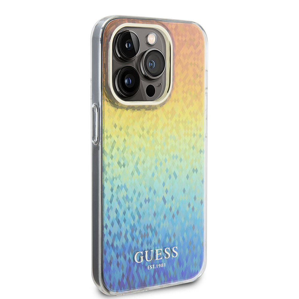 Apple iPhone 15 Pro Kılıf Guess Orjinal Lisanslı Yazı Logolu Mirror Disco Kapak - Görsel 4