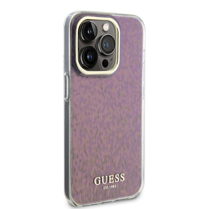 Apple iPhone 15 Pro Kılıf Guess Orjinal Lisanslı Yazı Logolu Mirror Disco Kapak - Görsel 2