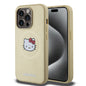 Apple iPhone 15 Pro Kılıf Hello Kitty Orjinal Lisanslı M-safe Şarj Özellikli Kitty Head Deri Kapak