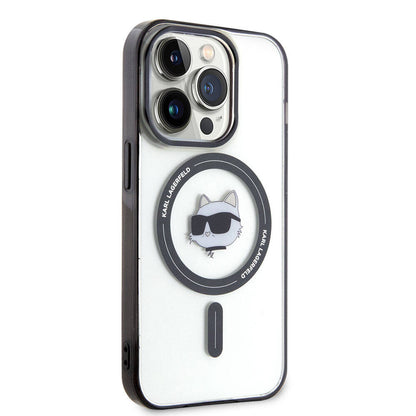 Apple iPhone 15 Pro Kılıf Karl Lagerfeld M-safe Şarj Özellikli IML Choupette Orjinal Lisanslı Kapak - Görsel 2