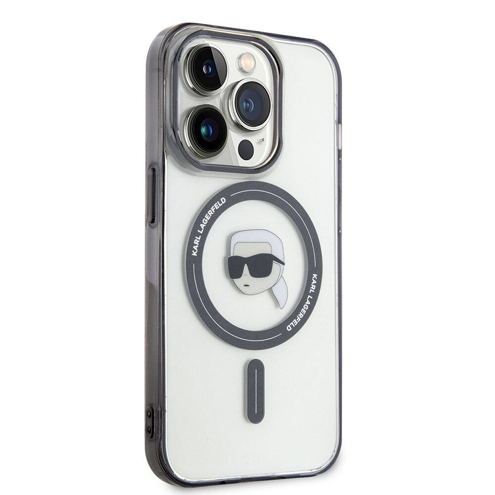 Apple iPhone 15 Pro Kılıf Karl Lagerfeld M-safe Şarj Özellikli IML Karl Orjinal Lisanslı Kapak - Görsel 2