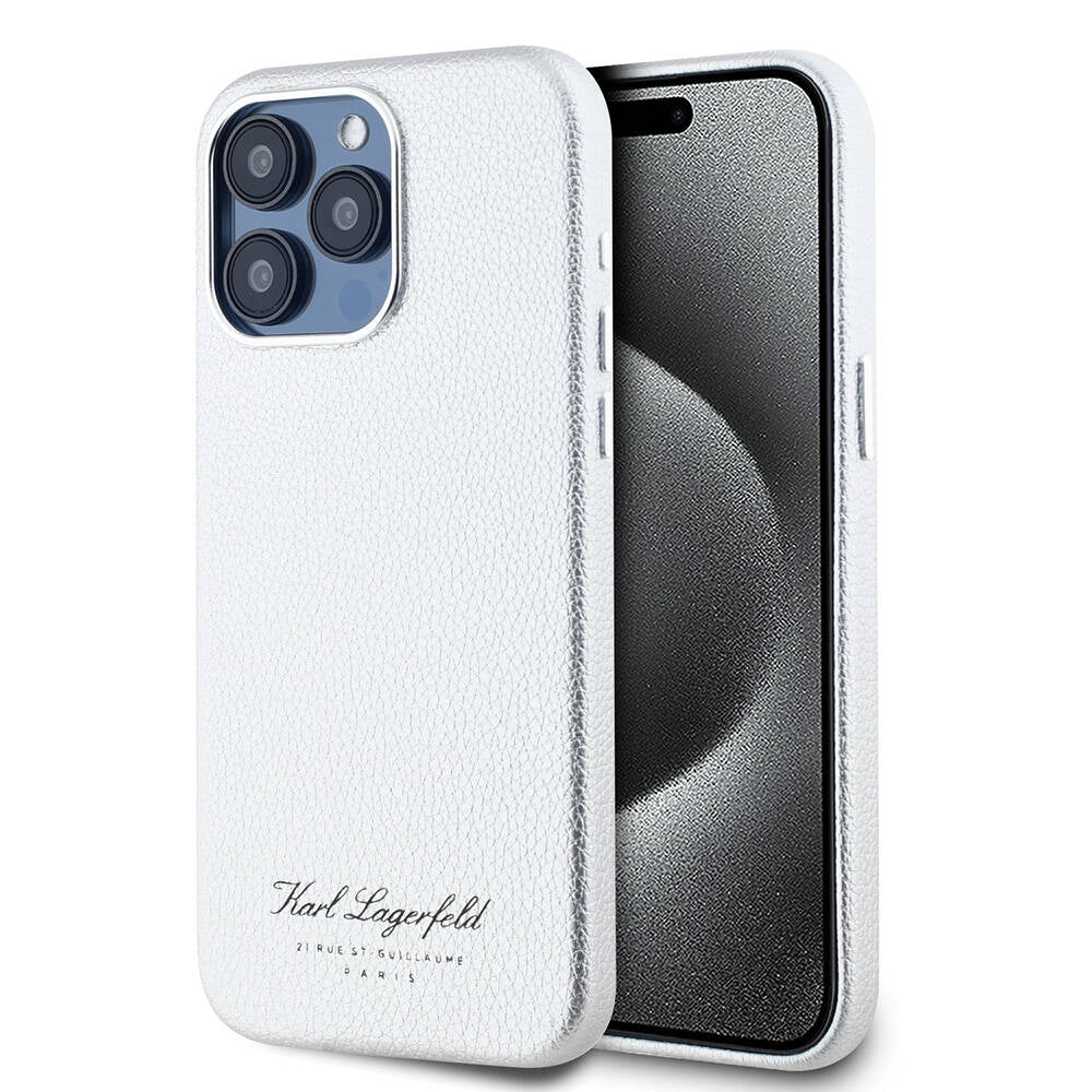 Apple iPhone 15 Pro Kılıf Karl Lagerfeld Orjinal Lisanslı KL Yazılı Hotel Kapak - Görsel 3