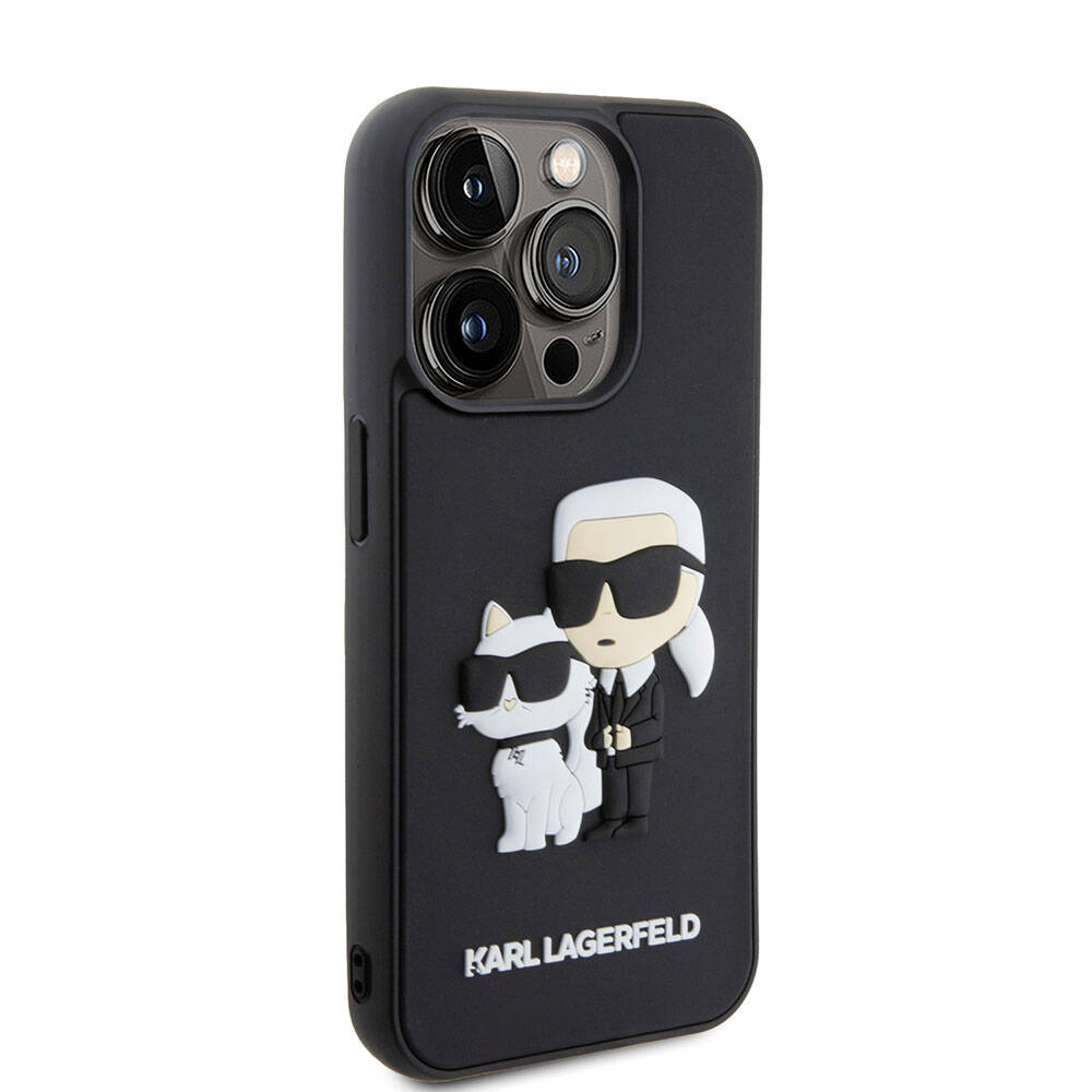 Apple iPhone 15 Pro Kılıf Karl Lagerfeld Silikon 3D K&C Logo Orjinal Lisanslı Kapak - Görsel 2
