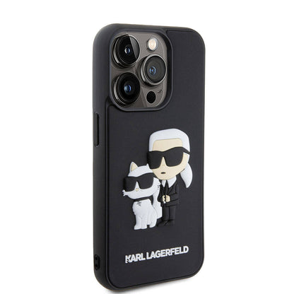 Apple iPhone 15 Pro Kılıf Karl Lagerfeld Silikon 3D K&C Logo Orjinal Lisanslı Kapak - Görsel 2