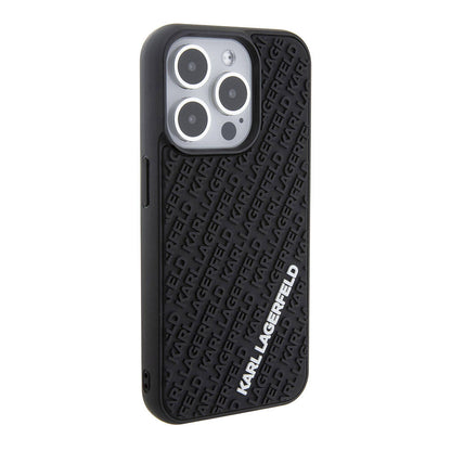Apple iPhone 15 Pro Kılıf Karl Lagerfeld Silikon 3D Multi Logo Orjinal Lisanslı Kapak - Görsel 2