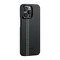 Apple iPhone 15 Pro Kılıf M-safe Şarj Özellikli 600D Aramid Fiber Pitaka Tactile Woven Orchestra Serisi Rhapsody Kapak