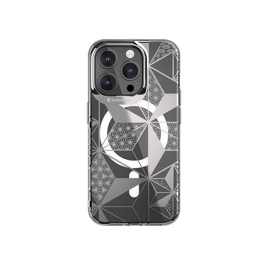 Apple iPhone 15 Pro Kılıf M-safe Şarj Özellikli Çift IMD Baskılı Lisanslı Switcheasy Artist-M Asanoha Kapak