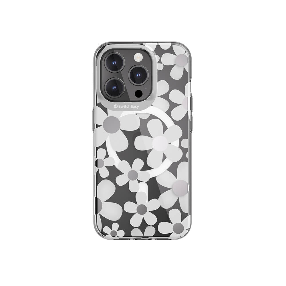 Apple iPhone 15 Pro Kılıf M-safe Şarj Özellikli Çift IMD Baskılı Lisanslı Switcheasy Artist-M Fleur Kapak - Görsel 2